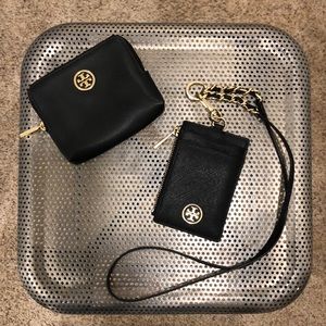 Tory Burch coin purse and lanyard bundle